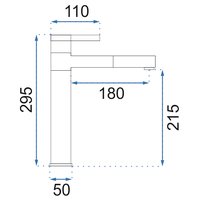 Umývadlová batéria MAXMAX Rea SMART - vysoká - bielo / zlatá