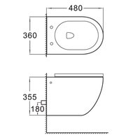 Závesné WC LENA RIMLESS