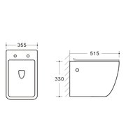 Závesné WC RIMLE  VEGA SLIM, 30654000