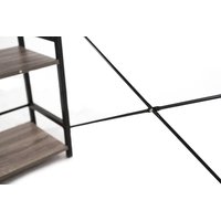 Písací stôl ACCENT s policami - dub venge / čierna