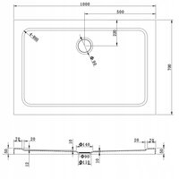 Sprchová vanička MAXMAX MEXEN SLIM 70x100 cm, 40107010