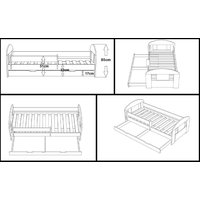 Detská posteľ so zásuvkou ROMA 140x70 cm