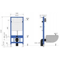 WC modul Mexen Fenix slim pre závesné WC, 60100