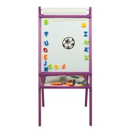 Detská magnetická a kriedová tabuľa s príslušenstvom - fialová
