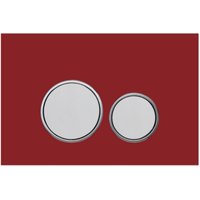 Ovládacie tlačidlo Splachovadlá - červené - dvojčinné - skleněné- typ E, 600627
