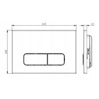 Ovládacie tlačidlo Splachovadlá - chrómové matné - dvojčinné - plastové - typ B, 600202