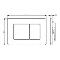 Ovládacie tlačidlo Splachovadlá - inox - dvojčinné - kovové - typ C, 600312