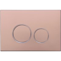 Ovládacie tlačidlo Splachovadlá - rose gold zlaté - dvojčinné - plastové - typ D, 600505