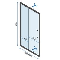 Sprchové dvere MAXMAX Rea RAPID slide 100 cm - čierne