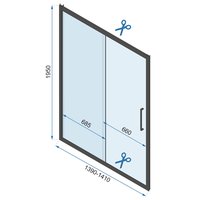 Sprchové dvere MAXMAX Rea RAPID slide 140 cm - čierne