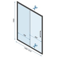 Sprchové dvere MAXMAX Rea RAPID slide 150 cm - čierne