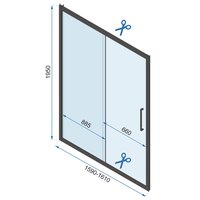 Sprchové dvere MAXMAX Rea RAPID slide 160 cm - čierne