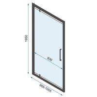 Sprchové dvere MAXMAX Rea RAPID swing 100 cm - čierne