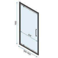 Sprchové dvere MAXMAX Rea RAPID swing 100 cm - čierne