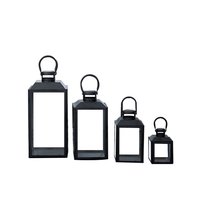 Čierne lucerny - 4 kusy