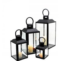 Čierne lucerny - 4 kusy