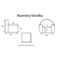 Detské kresielko Medová - modré