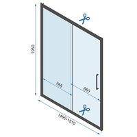 Sprchový kout MAXMAX Rea RAPID slide 150x90 cm - černý