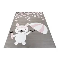 Detský koberec PASTEL králiček - sivý - 120x170 cm