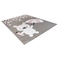 Detský koberec PASTEL králiček - sivý - 120x170 cm