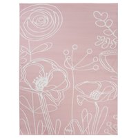 Detský koberec PASTEL kvety - ružový - 120x170 cm