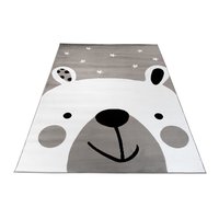 Detský koberec PASTEL ľadový medvedík - sivý - 160x220 cm
