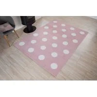 Detský koberec PASTEL bodkami - ružový - 140x200 cm