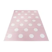 Detský koberec PASTEL bodkami - ružový - 140x200 cm