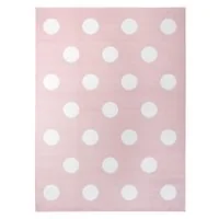 Detský koberec PASTEL bodkami - ružový - 140x200 cm