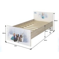 Detská posteľ MAX bez šuplíku Disney - FROZEN 2 200x90 cm - Elsa a Anna