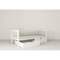 Detská posteľ z masívu BUK - LEA 200x90cm - biela