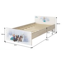 Detská posteľ MAX bez šuplíku Disney - FROZEN 2 180x90 cm - Elsa a Anna