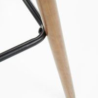 Barová stolička GLAMOUR - tmavo šedá / orech