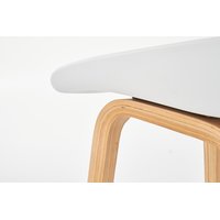 Barová stolička PLATE - bielo / šedá