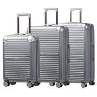 Moderné cestovné kufre DALLAS - strieborné