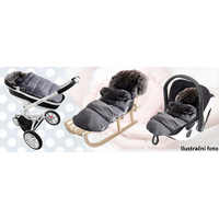 Fusak - šedý s kožušinou