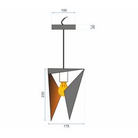 Stropné svietidlo LOFT 3D TRIANGL