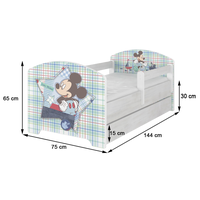 Detská posteľ Disney - FROZEN 2 140x70 cm - Elsa, Anna a Olaf