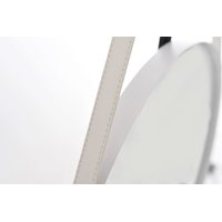 Okrúhle zrkadlo na pásku LOFT 50 cm - biele