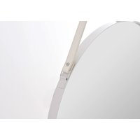 Okrúhle zrkadlo na pásku LOFT 70 cm - biele