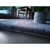 Kusový koberec RABBIT DELUXE - šedý - imitácia králičej kožušiny