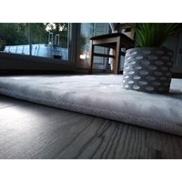 Kusový koberec RABBIT DELUXE - svetlo šedý - imitácia králičej kožušiny