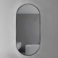 Oválne zrkadlo LOFT 70 cm - čierne