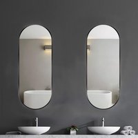 Oválne zrkadlo LOFT 70 cm - čierne