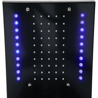 Sprchový panel STELLA LED 4v1 - s výtokom do vane - čierny