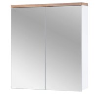 Kúpeľňová závesná skrinka BALI biela so zrkadlom 60 cm