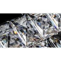Stropné LED krištáľové svietidlo PLATON longer - 102W - s ovládačom