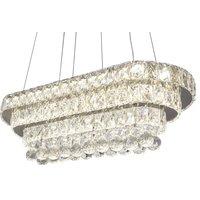 Stropné LED krištáľové svietidlo PLATON longer - 102W - s ovládačom