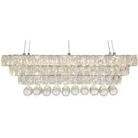 Stropné LED krištáľové svietidlo PLATON longer - 102W - s ovládačom