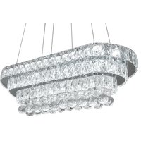 Stropné LED krištáľové svietidlo PLATON longer - 102W - s ovládačom